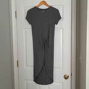 Lulus Gray SS Hi-Lo Knit Tee Size S